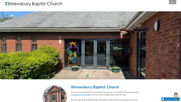 Screenshot of the Shrewsbury Baptist Church website