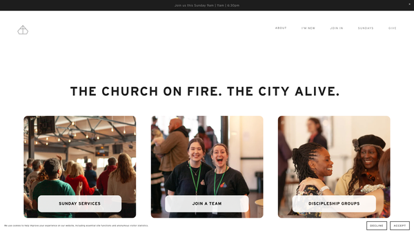 Screenshot of the The Parochial Church Council Of The Ecclesiastical Parish Of St Andrew, Nottingham website
