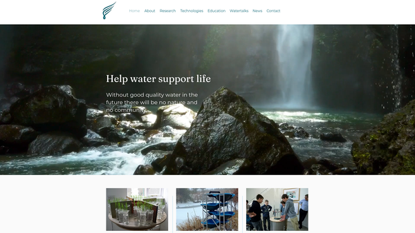 Screenshot of the Foundation For Water website