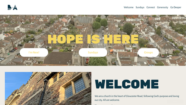 Screenshot of the The Parochial Church Council Of The Ecclesiastical Parish Of Bishopston And St Andrew, Bristol website