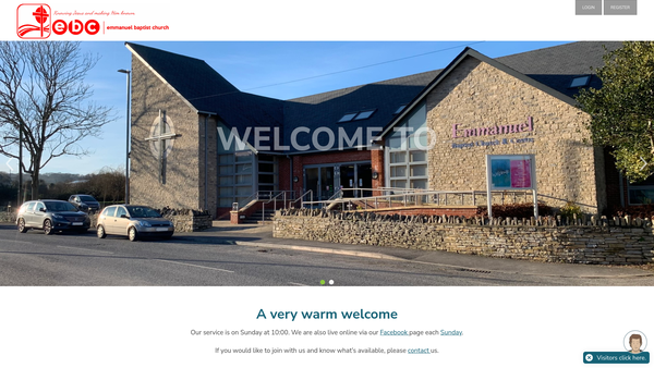 Screenshot of the Emmanuel Baptist Church, Swanage website