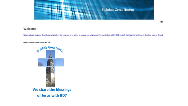 Screenshot of the The Parochial Church Council Of The Ecclesiastical Parish Of Great Horton, Bradford website