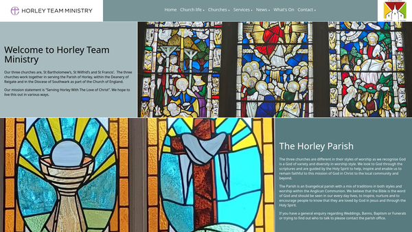 Screenshot of the The Parochial Church Council Of The Ecclesiastical Parish Of Horley website