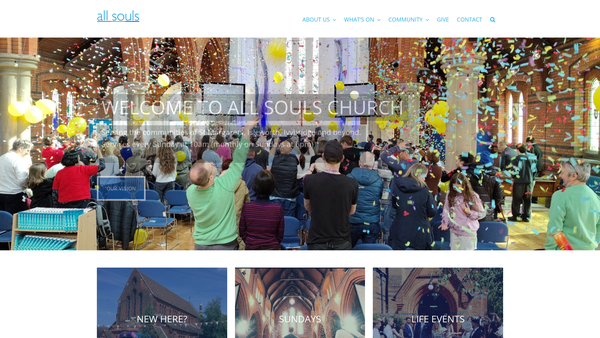 Screenshot of the The Parochial Church Council Of The Ecclesiastical Parish Of All Souls, St Margarets On Thames website
