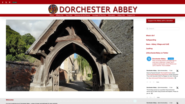 Screenshot of the The Parochial Church Council Of The Ecclesiastical Parish Of St Peter And St Paul, Dorchester On Thames website