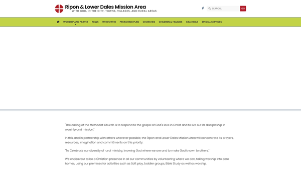 Screenshot of the Ripon And Lower Dales Circuit website