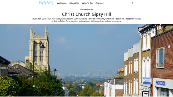 Screenshot of the Parochial Church Council Of The Ecclesiastical Parish Of Christ Church, Gipsy Hill website