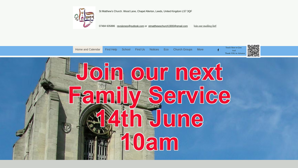 Screenshot of the The Parochial Church Council Of The Ecclesiastical Parish Of St Matthew, Chapel Allerton website