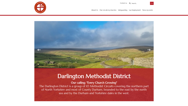 Screenshot of the Darlington Methodist District website