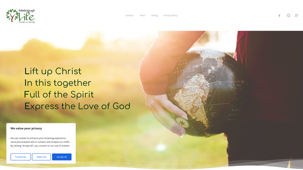 Screenshot of the New Oxford Road Church website