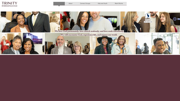 Screenshot of the Trinity Christian Centre website