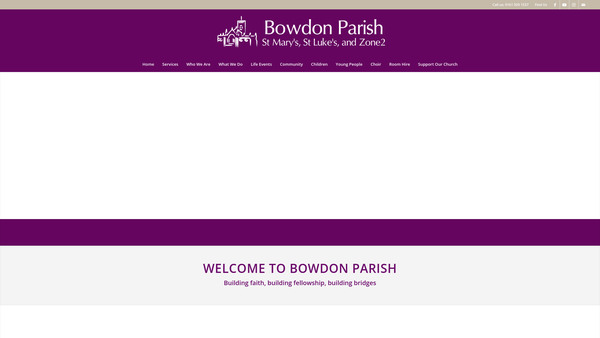 Screenshot of the The Parochial Church Council Of The Ecclesiastical Parish Of St Mary And St Luke, Bowdon website
