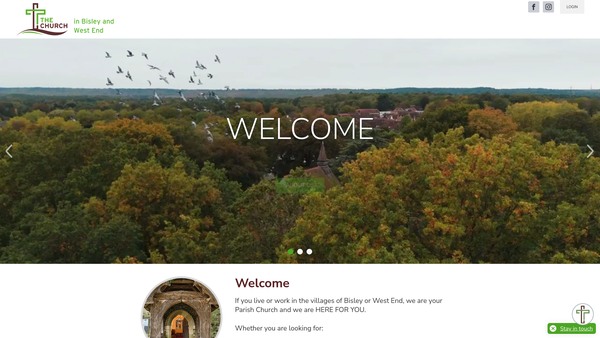 Screenshot of the The Parochial Church Council Of The Ecclesiastical Parish Of Bisley Saint John The Baptist And West End Holy Trinity website