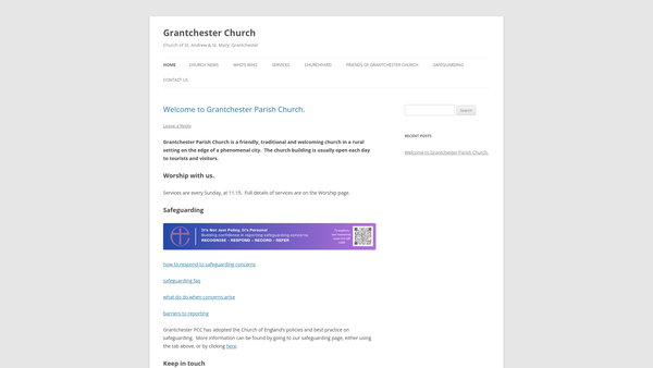 Screenshot of the The Parochial Church Council Of The Ecclesiastical Parish Of St Andrew & St Mary Grantchester website