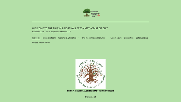Screenshot of the Thirsk And Northallerton Methodist Circuit website