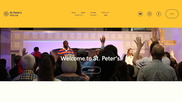 Screenshot of the The Parochial Church Council Of The Ecclesiastical Parish Of St Peter West Harrow website