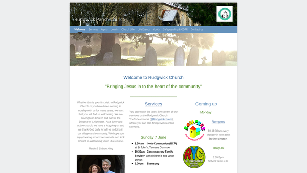 Screenshot of the The Parochial Church Council Of The Ecclesiastical Parish Of Holy Trinity, Rudgwick website