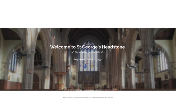 Screenshot of the The Parochial Church Council Of The Ecclesiastical Parish Of St George, Headstone website