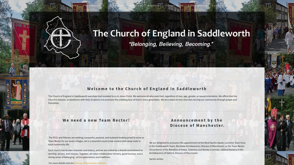 Screenshot of the The Parochial Church Council Of The Ecclesiastical Parish Of St Chad, Saddleworth website