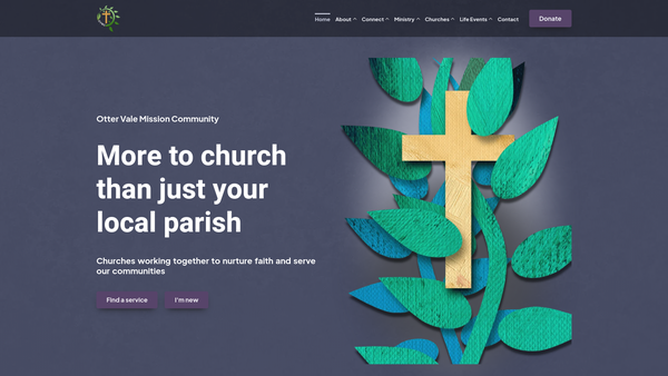 Screenshot of the The Parochial Church Council Of The Ecclesiastical Parish Of Ottery St Mary website