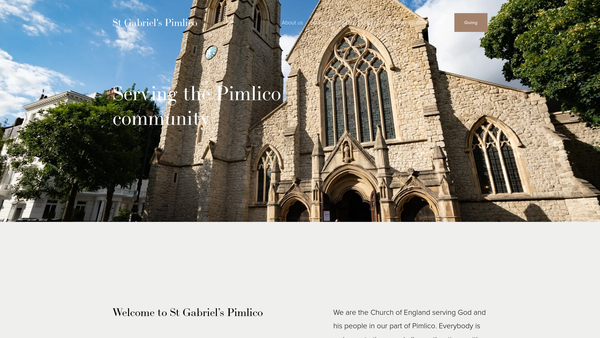 Screenshot of the The Parochial Church Council Of The Ecclesiastical Parish Of St Gabriel's, Warwick Square, Pimlico website
