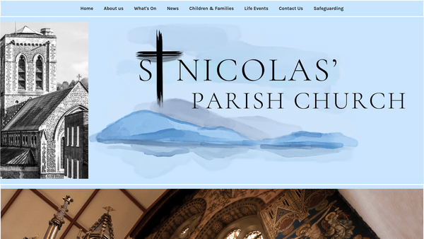 Screenshot of the The Parochial Church Council Of The Ecclesiastical Parish Of St Nicolas Guildford website
