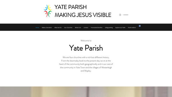 Screenshot of the The Parish of Yate PCC website