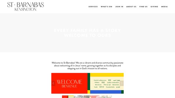 Screenshot of the The Parochial Church Council Of The Ecclesiastical Parish Of St Barnabas Kensington website