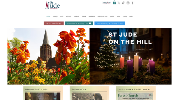 Screenshot of the The Parochial Church Council Of The Ecclesiastical Parish Of St Jude-On-The-Hill, Hampstead Garden Suburb website