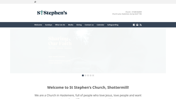 Screenshot of the The Parochial Church Council Of The Ecclesiastical Parish Of St Stephen`s, Shottermill website