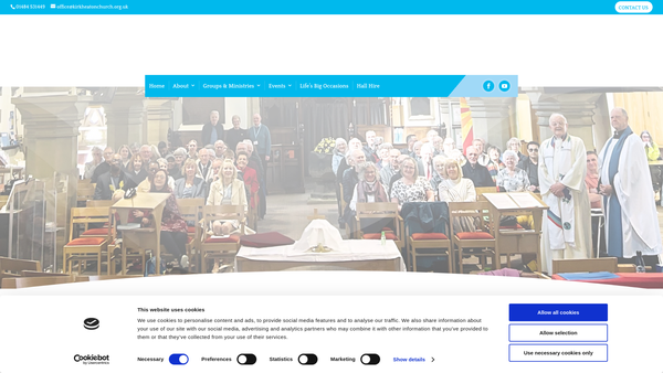 Screenshot of the The Parochial Church Council Of The Ecclesiastical Parish Of St John, Kirkheaton, West Yorkshire website