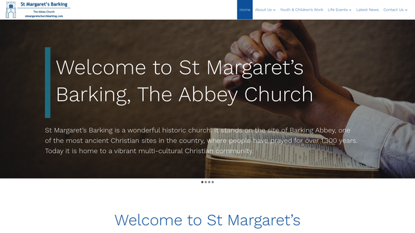Screenshot of the The Parochial Church Council Of The Ecclesiatical Parish Of Barking website