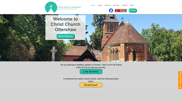 Screenshot of the The Parochial Church Council Of The Ecclesiastical Parish Of Ottershaw website