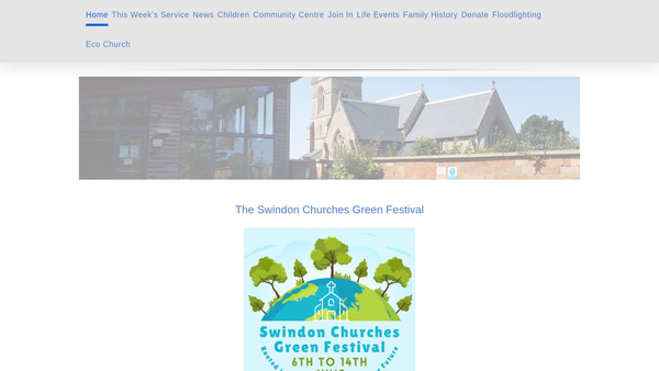 Screenshot of the The Parochial Church Council Of The Ecclesiastical Parish Of Christ Church With St Mary's Swindon website