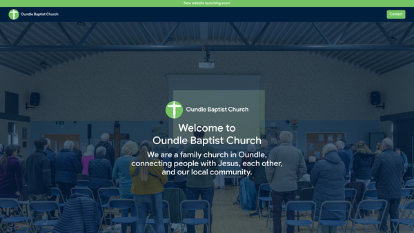 Screenshot of the Oundle Baptist Church website