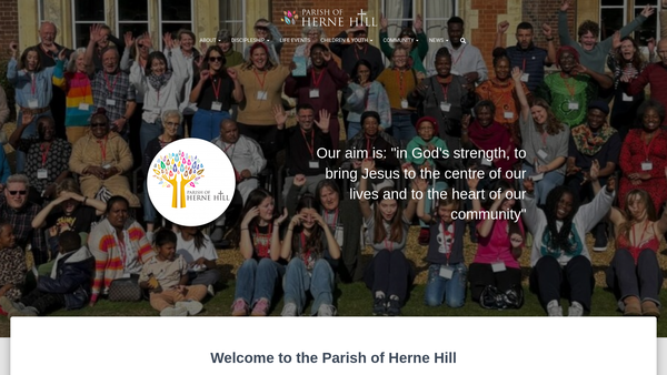 Screenshot of the The Parochial Church Council Of The Ecclesiastical Parish Of Herne Hill website