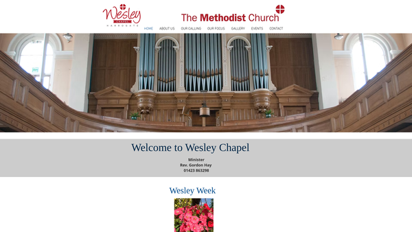 Screenshot of the Wesley Chapel (Harrogate) website