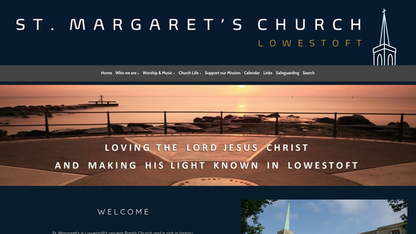 Screenshot of the The Parochial Church Council Of The Ecclesiastical Parish Of St Margaret Lowestoft website