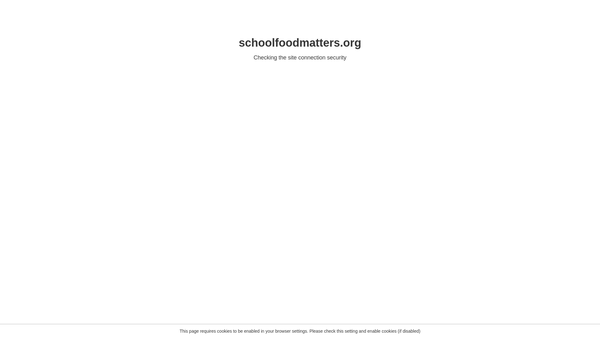Screenshot of the School Food Matters website