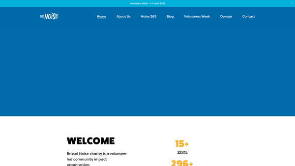 Screenshot of the Bristol Noise website