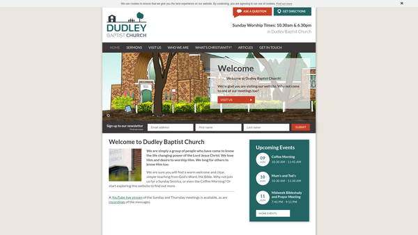 Screenshot of the Dudley Baptist Church website