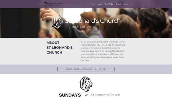 Screenshot of the The Parochial Church Council Of The Ecclesiastical Parish Of St. Leonard's, Chesham Bois website
