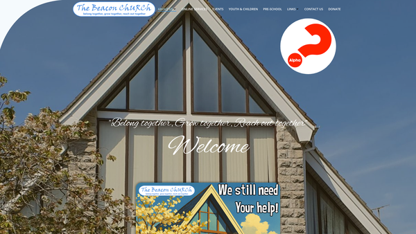 Screenshot of the Canford Heath United Reformed Church Charity website