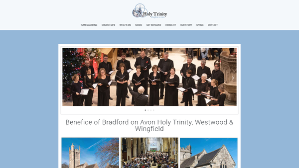 Screenshot of the The Parochial Church Council Of The Ecclesiastical Parish Of Holy Trinity, Bradford On Avon website