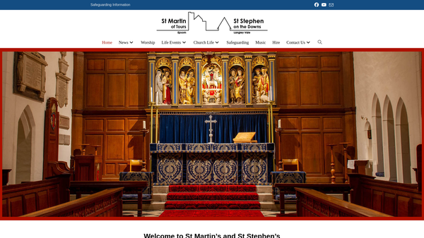 Screenshot of the The Parochial Church Council Of The Ecclesiastical Parish Of Epsom website