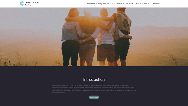 Screenshot of the Christ Church Swanley United Reformed Church Charity website