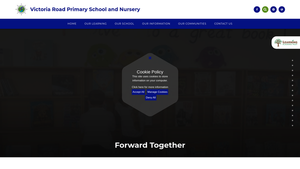 Screenshot of the Friends Of Victoria Road Primary School website