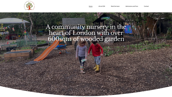 Screenshot of the Collingham Gardens Nursery website