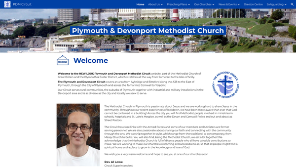 Screenshot of the Plymouth And Devonport Methodist Circuit website