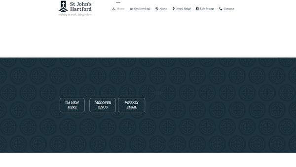 Screenshot of the The Parochial Church Council Of The Ecclesiastical Parish Of St John The Baptist, Hartford, Chester Diocese website